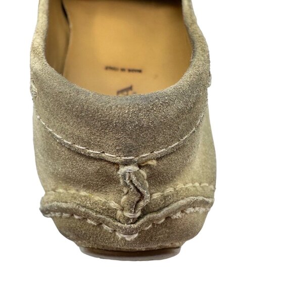 PRADA Driving Loafer MOCCASIN BEIGE SUEDE Womens 36.5 RUBBER SOLE 1D 3711 - Picture 9 of 11
